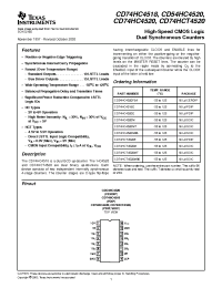 Datasheet CD74HC4518E manufacturer TI